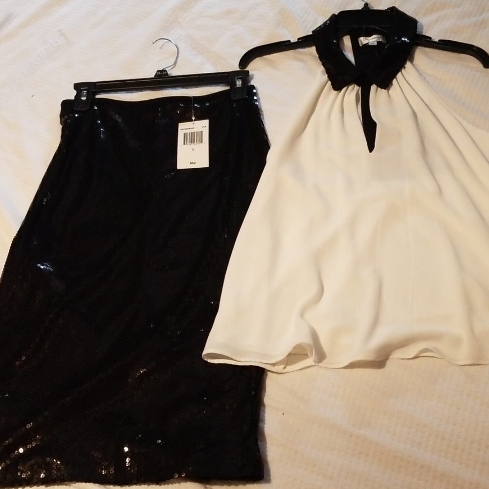 Sequined skirt and top